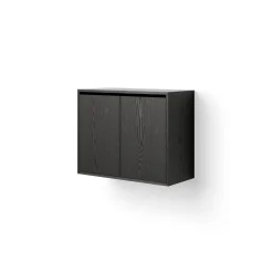New Works Cabinet Reol Høj Med Døre Sort Ask