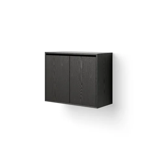 New Works Cabinet Reol Høj Med Døre Sort Ask