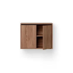 New Works Cabinet Reol Høj Med Døre Valnød