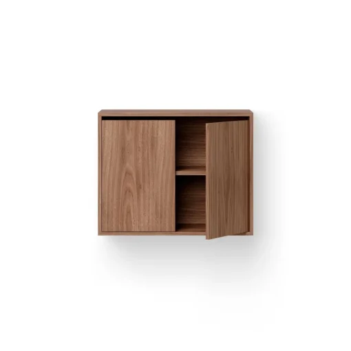 New Works Cabinet Reol Høj Med Døre Valnød