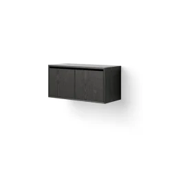 New Works Cabinet Reol Lav Med Døre Sort Ask
