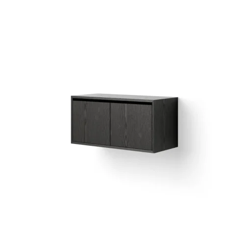 New Works Cabinet Reol Lav Med Døre Sort Ask