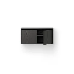 New Works Cabinet Reol Lav Med Døre Sort Ask