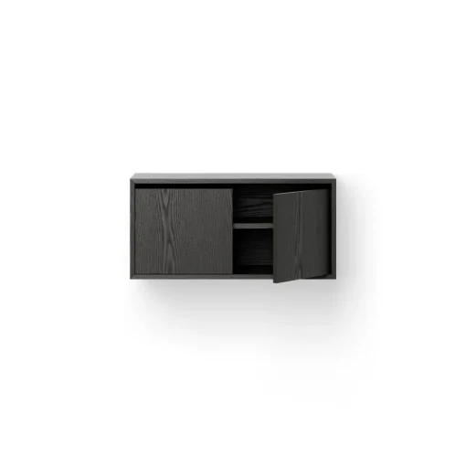 New Works Cabinet Reol Lav Med Døre Sort Ask