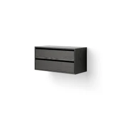 New Works Cabinet Reol Lav Med Hylder Sort Ask