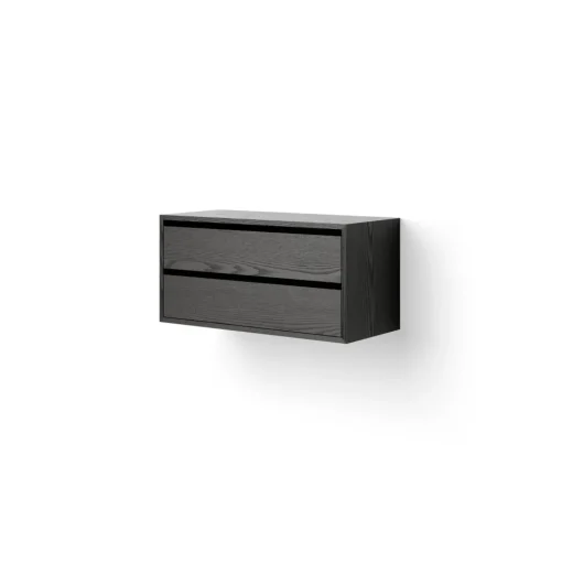 New Works Cabinet Reol Lav Med Hylder Sort Ask