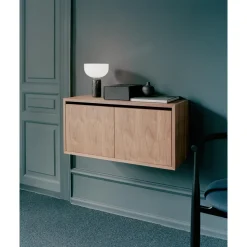 New Works Cabinet Reol Lav Med Hylder Sort Ask