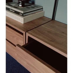New Works Cabinet Reol Lav Med Hylder Sort Ask