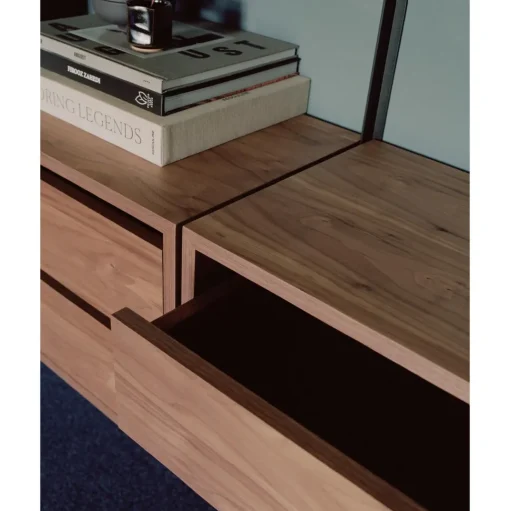 New Works Cabinet Reol Lav Med Hylder Sort Ask