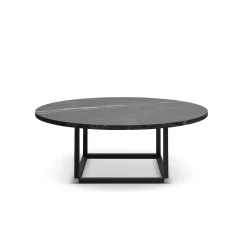 New Works Florence SofabordØ90 Sort Marquina Marmor