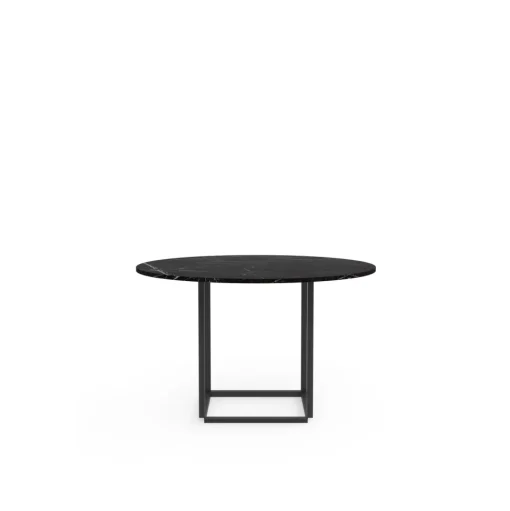 New Works Florence SpisebordØ120 Sort Marquina Marmor m. Sort Stel