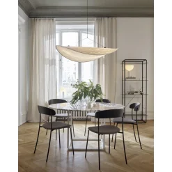 New Works Florence SpisebordØ120 Sort Marquina Marmor m. Sort Stel