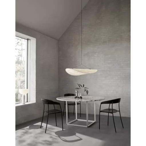 New Works Florence SpisebordØ120 Sort Marquina Marmor m. Sort Stel