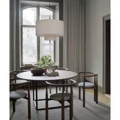 New Works Florence SpisebordØ120 Sort Marquina Marmor m. Sort Stel