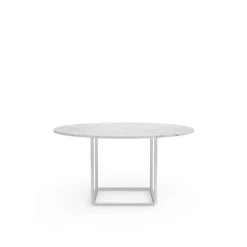 New Works Florence SpisebordØ145 White Carrera Marmor m. Hvid Stel