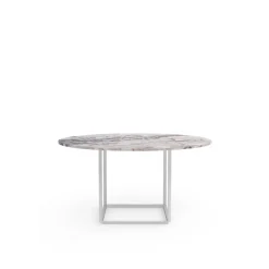 New Works Florence SpisebordØ145 White Viola Marmor m. Hvid Stel