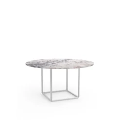 New Works Florence SpisebordØ145 White Viola Marmor m. Hvid Stel