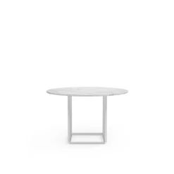 New Works Florence SpisebordØ120 White Carrera Marmor m. Hvid Stel