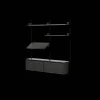 New Works Living Shelf Reol Med Døre Lav Sort Ask