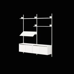 New Works Living Shelf Reol Med Døre Lav Hvid