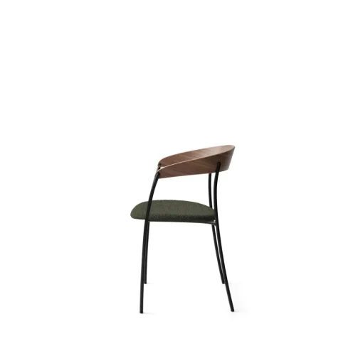 New Works Missing Spisebordsstol med Armlán Valnød/Barnum Pine