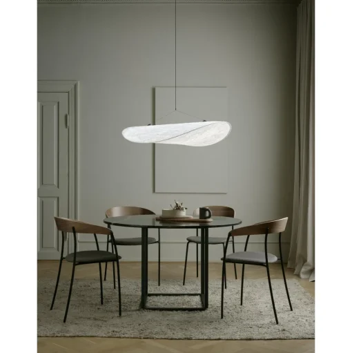New Works Missing Spisebordsstol med Armlán Valnød/Barnum Pine