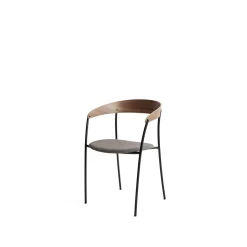New Works Missing Spisebordsstol med Armlán Valnød/Molly 2 170