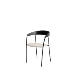 New Works Missing Spisebordsstol med Armlán Sort Eg /Barnum Lana