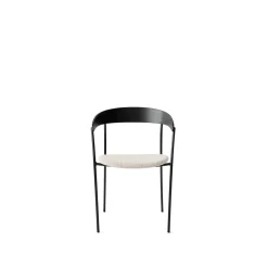 New Works Missing Spisebordsstol med Armlán Sort Eg /Barnum Lana