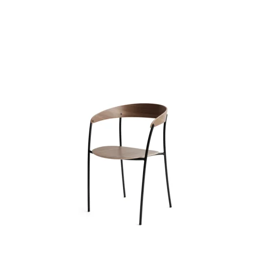 New Works Missing Spisebordsstol med Armlán Valnød