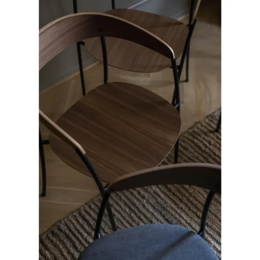 New Works Missing Spisebordsstol med Armlán Valnød