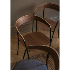 New Works Missing Spisebordsstol med Armlán Valnød