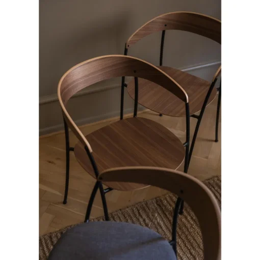 New Works Missing Spisebordsstol med Armlán Valnød