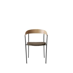 New Works Missing Spisebordsstol med Armlán Eg/Barnum Dark Taupe
