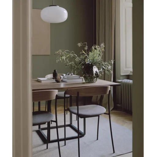 New Works Missing Spisebordsstol med Armlán Eg/Barnum Dark Taupe