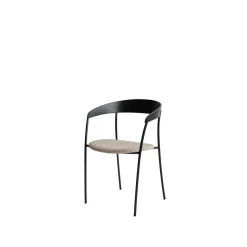 New Works Missing Spisebordsstol med Armlán Sort Eg/Barnum Hemp
