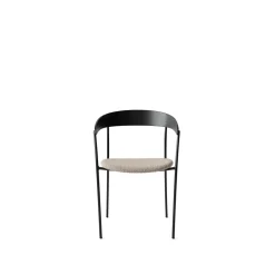 New Works Missing Spisebordsstol med Armlán Sort Eg/Barnum Hemp