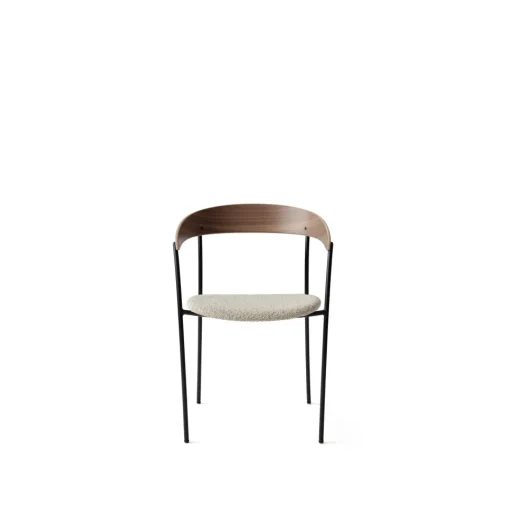 New Works Missing Spisebordsstol med Armlán Valnød/Barnum Sand