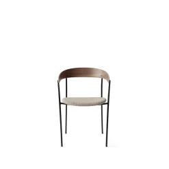 New Works Missing Spisebordsstol med Armlán Valnød/Barnum Hemp