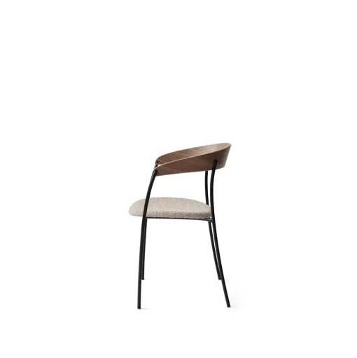 New Works Missing Spisebordsstol med Armlán Valnød/Barnum Hemp