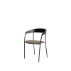 New Works Missing Spisebordsstol med Armlán Sort Eg/Barnum Dark Taupe