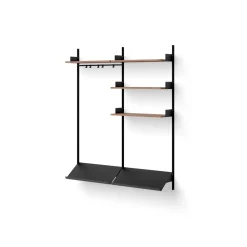 New Works New Works Wardrobe Reol 3 Valnød/Sort