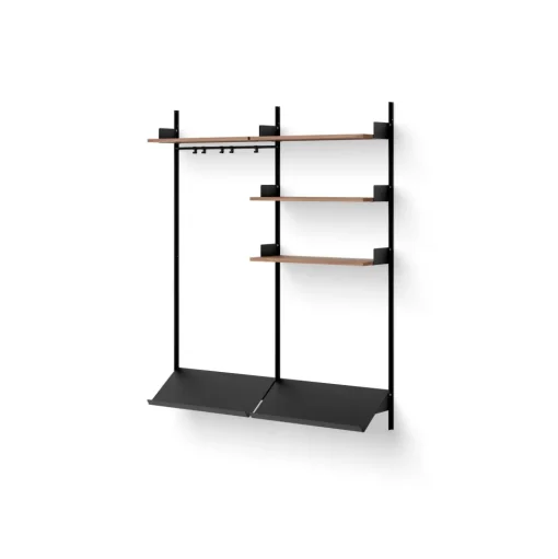New Works New Works Wardrobe Reol 3 Valnød/Sort