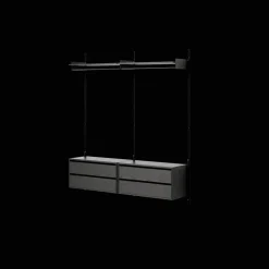 New Works Wardrobe Shelf 2 Reol Med Skuffer Sort Ask