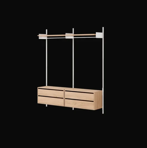 New Works Wardrobe Shelf 2 Reol Med Skuffer Eg