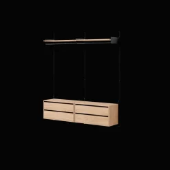 New Works Wardrobe Shelf 2 Reol Med Skuffer Eg/Sort