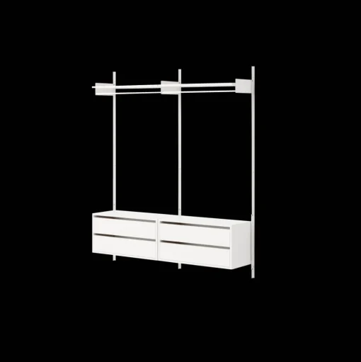 New Works Wardrobe Shelf 2 Reol Med Skuffer Hvid