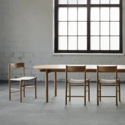 Nikari Linea Collection Akademia Spisebordsstol Sort Bejdset Asketrá