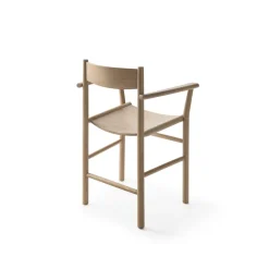 Nikari Linea Collection Akademia Spisebordsstol med Armlán Lys Lakeret Egetrá