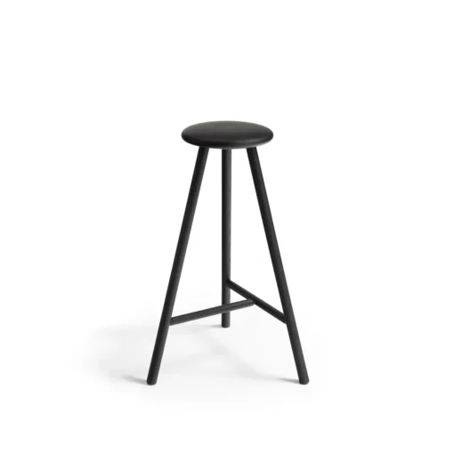 Nikari Linea Collection Perch Høj Barstol Sortbejdset Egetrá